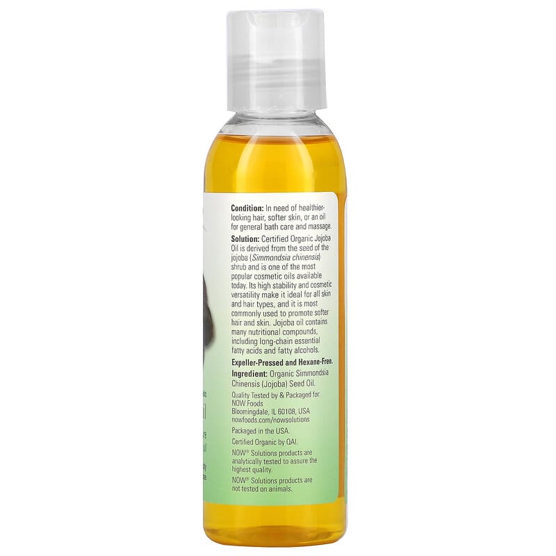 NOW Foods, Solutions, Certified Organic Jojoba Oil