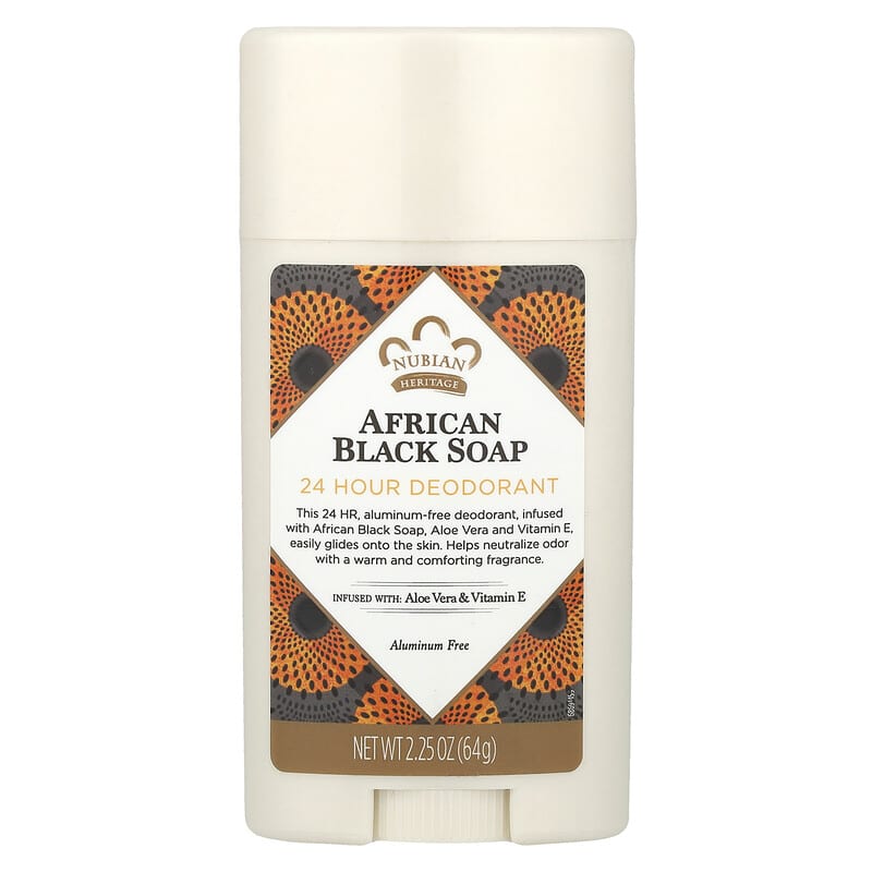 NUBIAN HERITAGE - 24 Hour Deodorant, African Black Soap