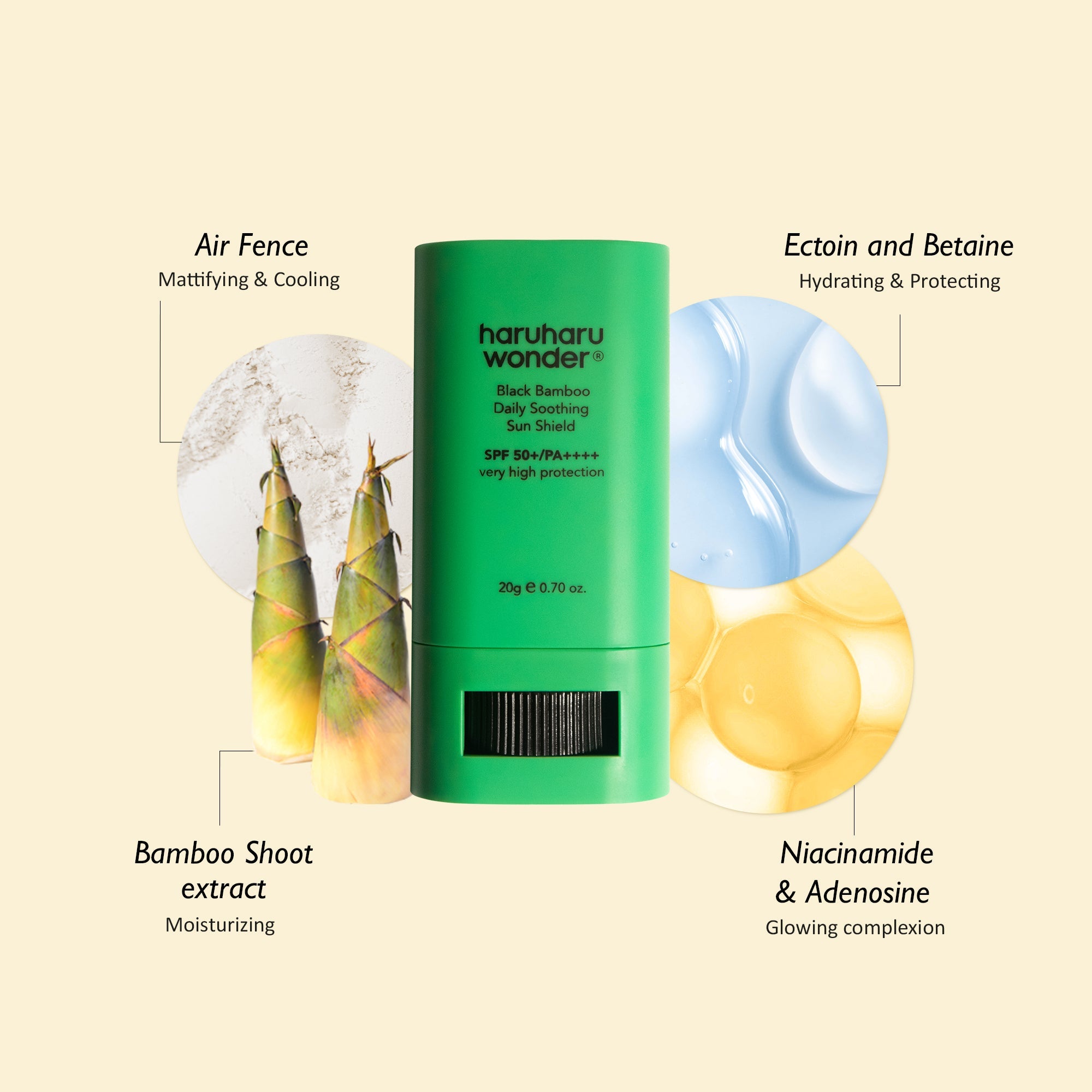 HARUHARU WONDER - BLACK BAMBOO DAILY SOOTHING SUN SHIELD SPF50+ PA++++