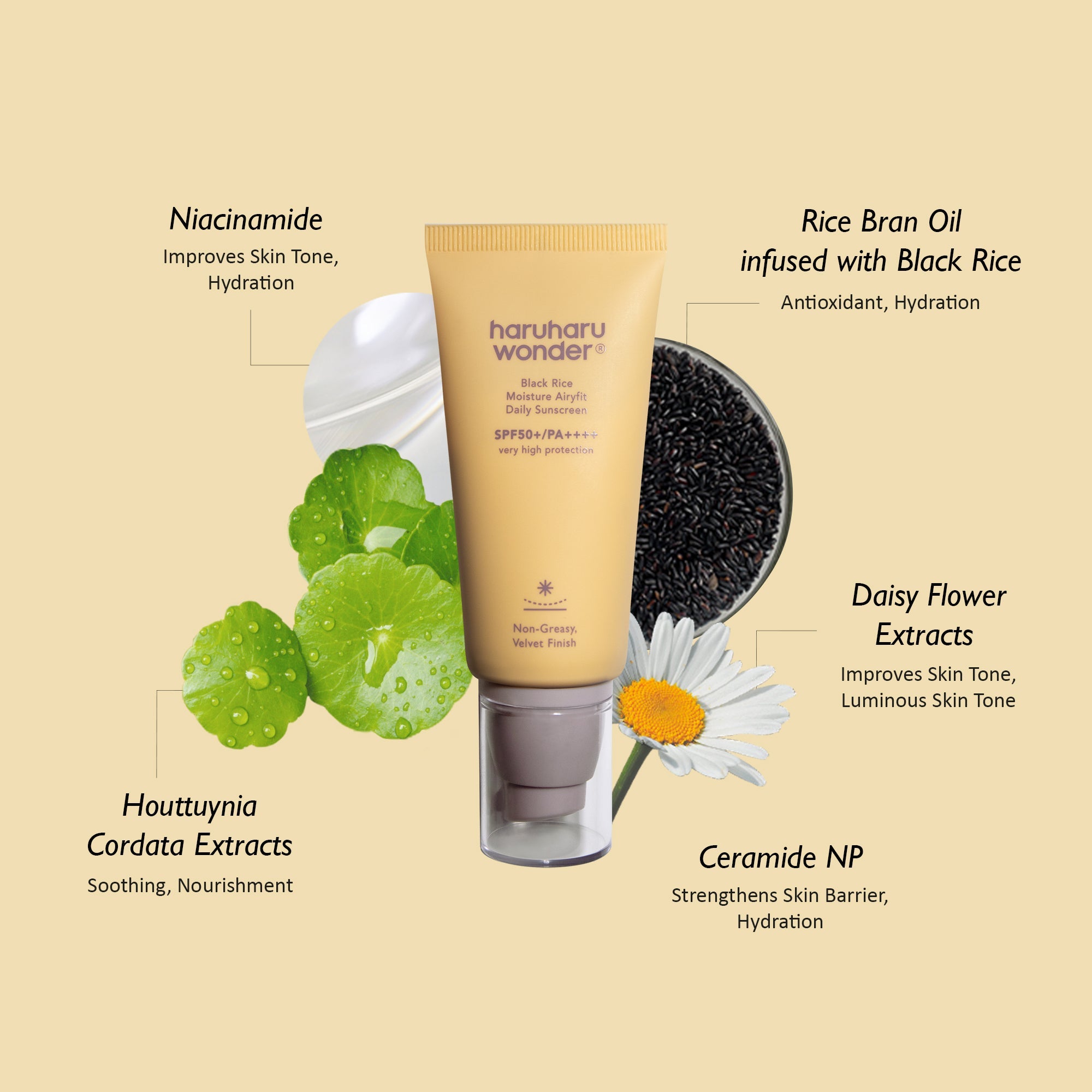 HARUHARU WONDER - MOISTURE AIRYFIT DAILY SUNSCREEN SPF50+/PA++++ / UNSCENTED