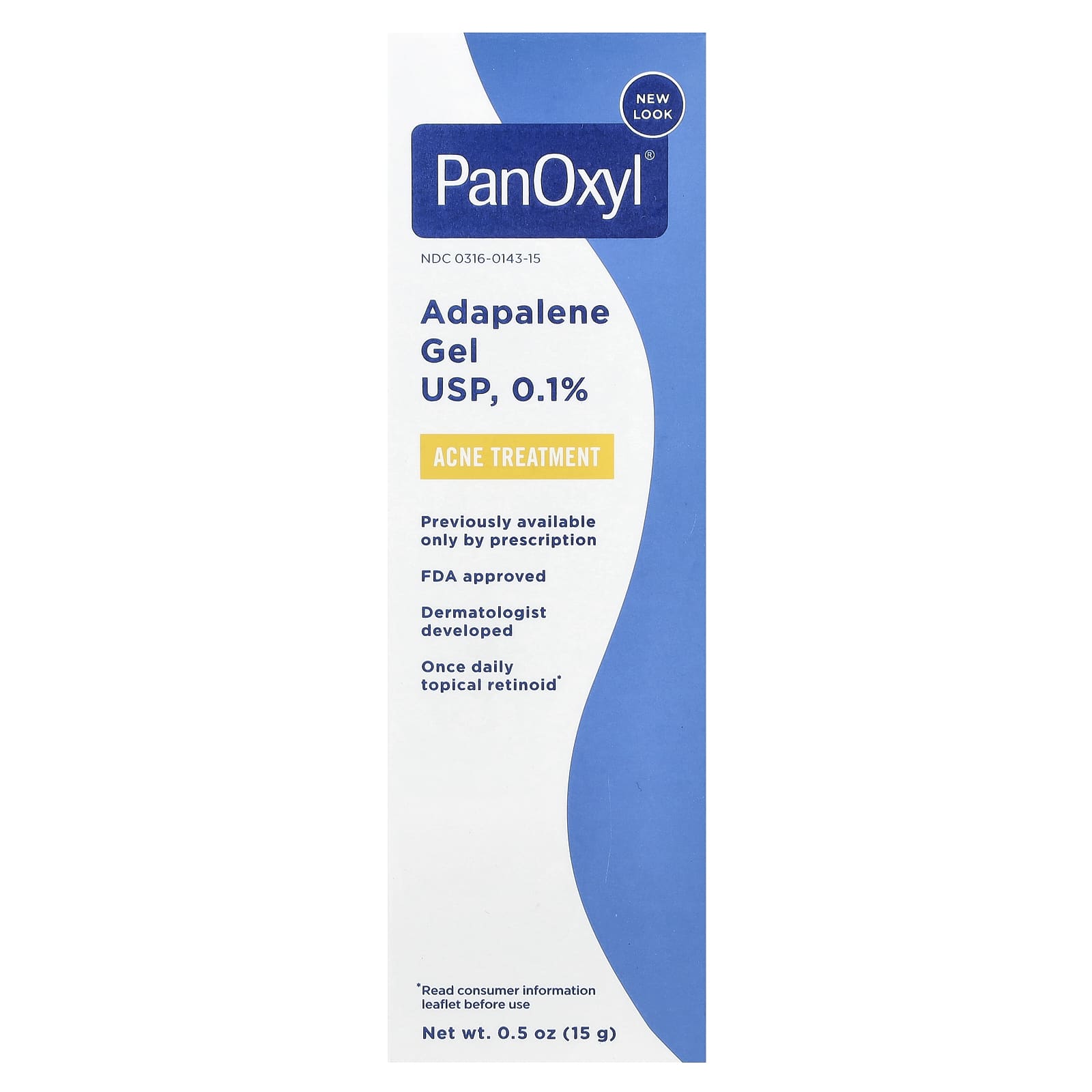 PanOxyl, Adapalene Gel USP, 0.1%, Acne Treatment