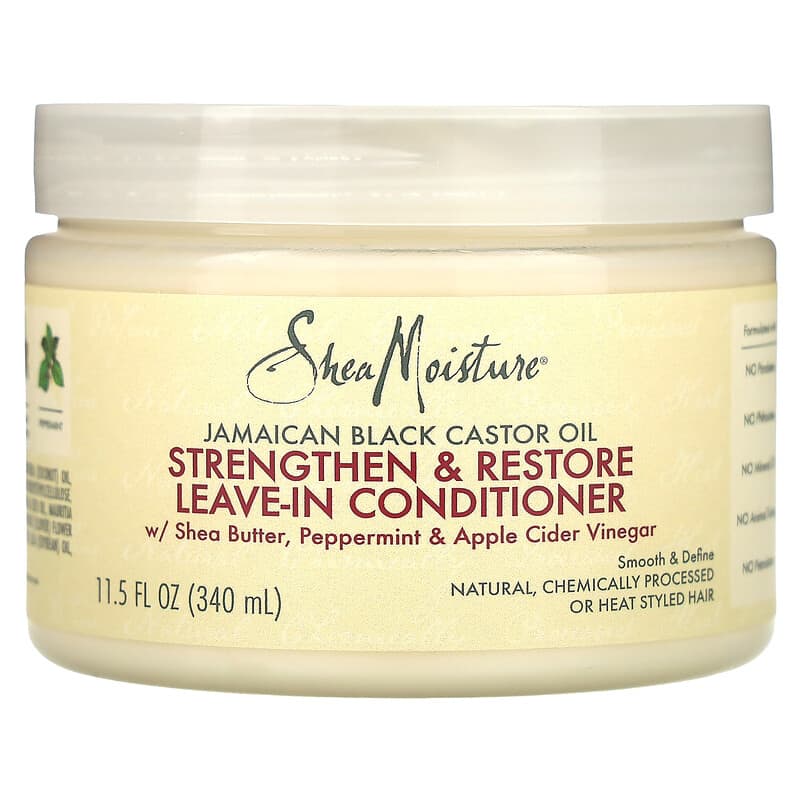 SheaMoisture - Jamaican Black Castor Oil, Strengthen & Restore Leave-In Conditioner