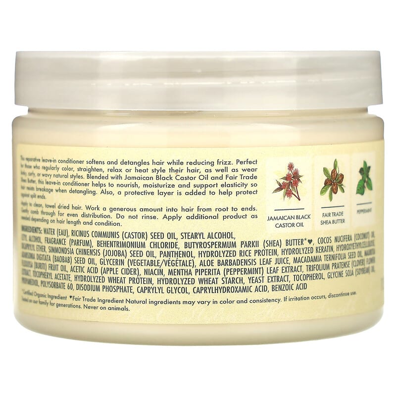 SheaMoisture - Jamaican Black Castor Oil, Strengthen & Restore Leave-In Conditioner