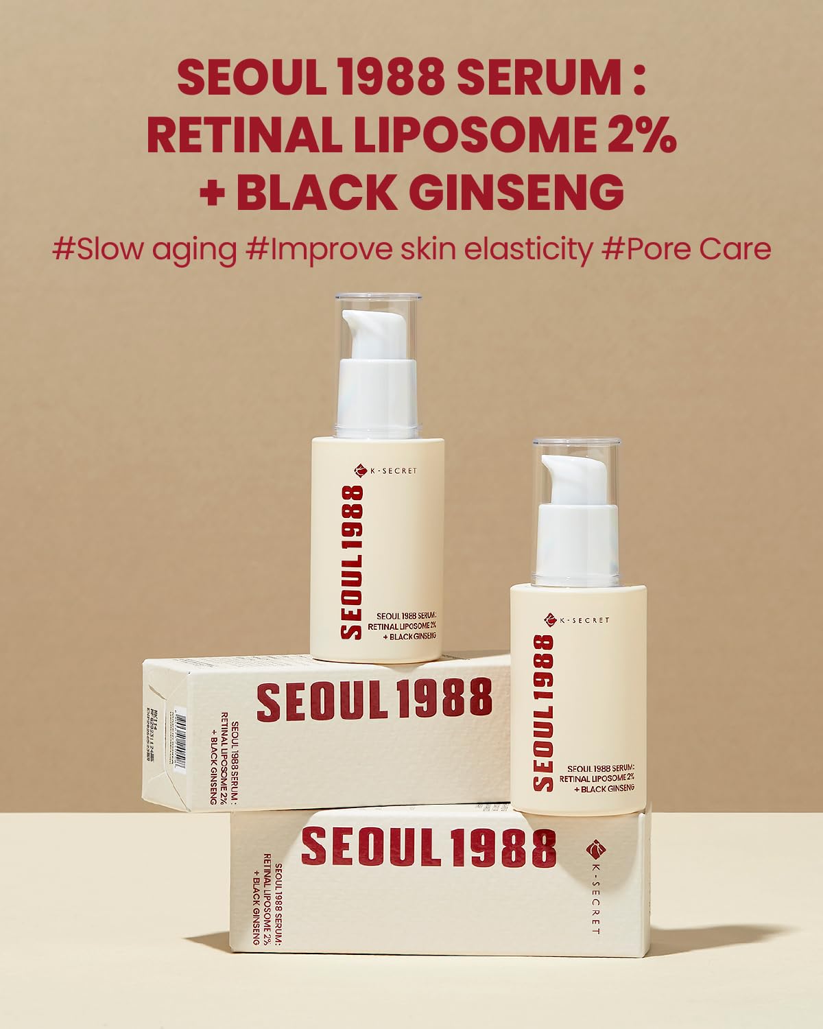 K-SECRET - SEOUL 1988 Serum : Retinal Liposome 2% + Black Gingeng, 30ml