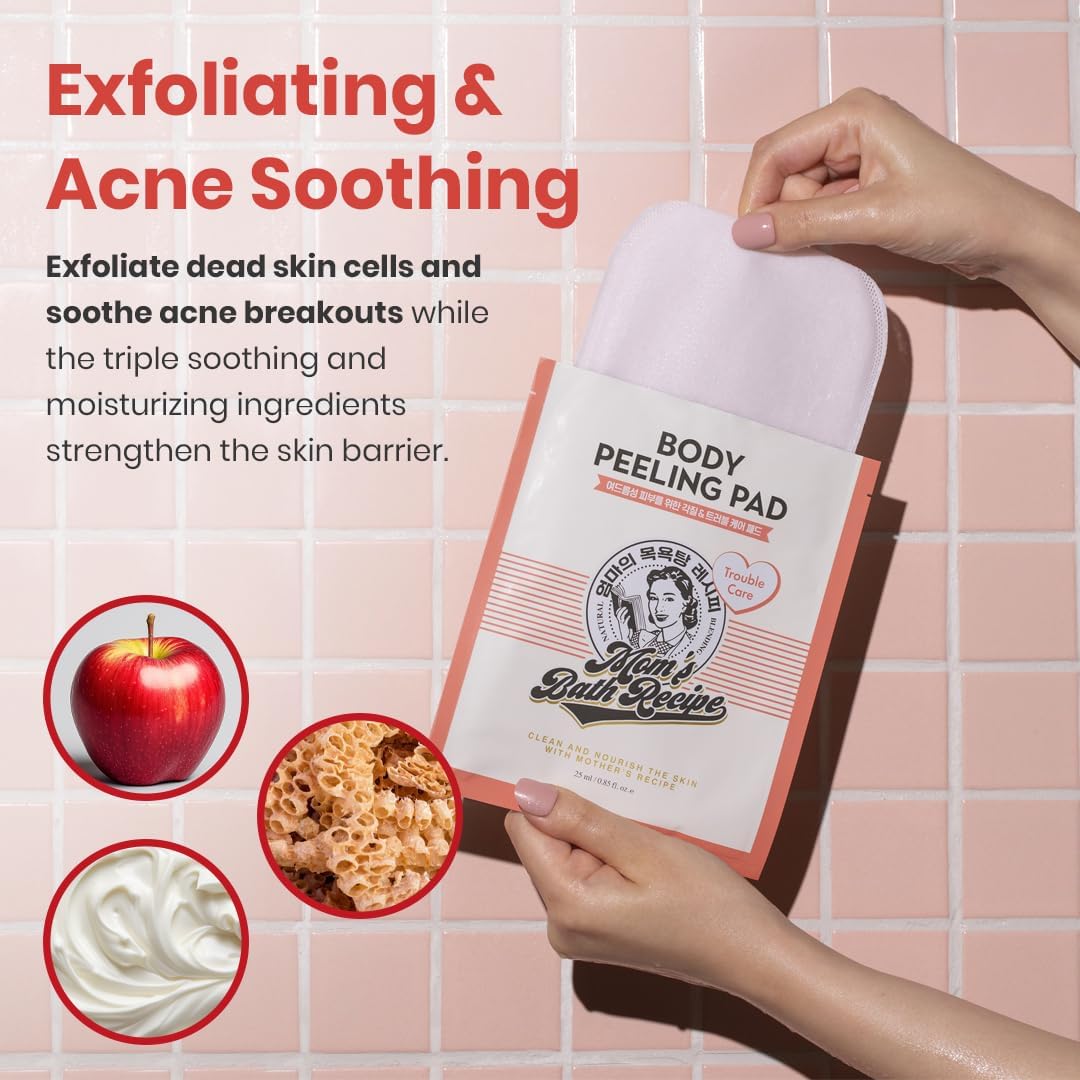 Mom's Bath Recipe Body Peeling Pad Trouble Care