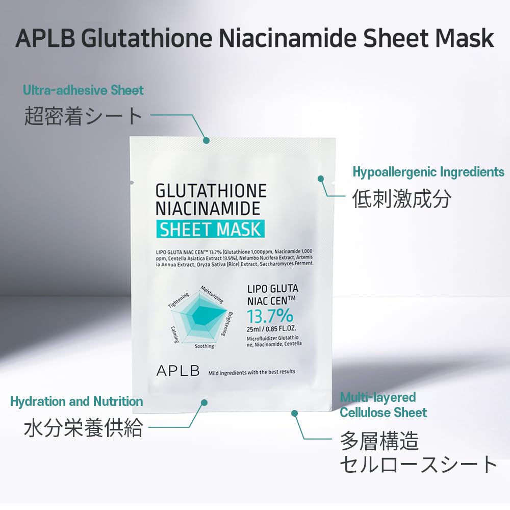APLB Glutathione Niacinamide Sheet Mask