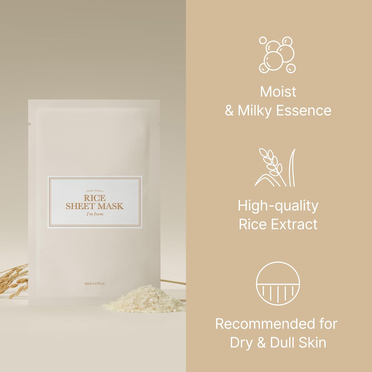 I'm from - Rice Sheet Mask