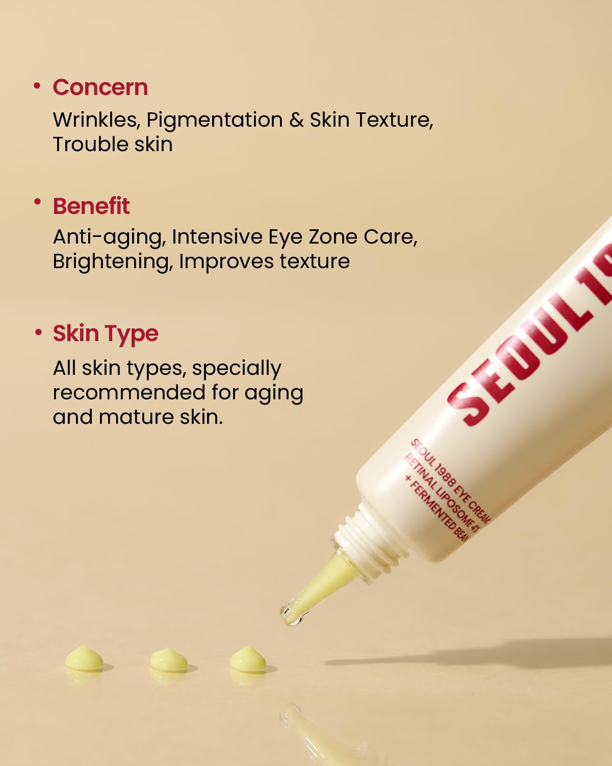 K-SECRET - SEOUL 1988 Eye Cream : Retinal Liposome 4% + Fermented Bean