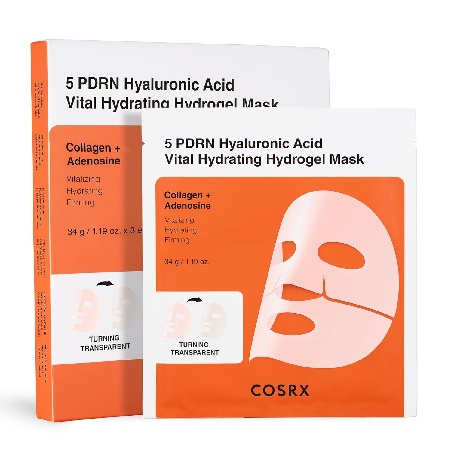 COSRX - 5 PDRN Hyaluronic Acid Vital Hydrating Hydrogel Mask