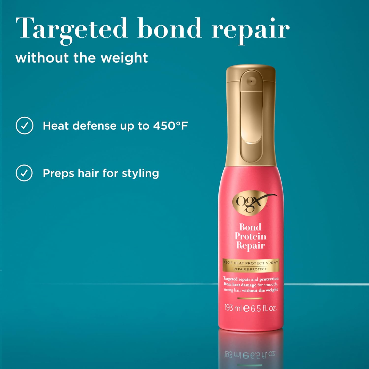 OGX Repair & Protect Bond Protein Repair 450°F Heat Protect Spray