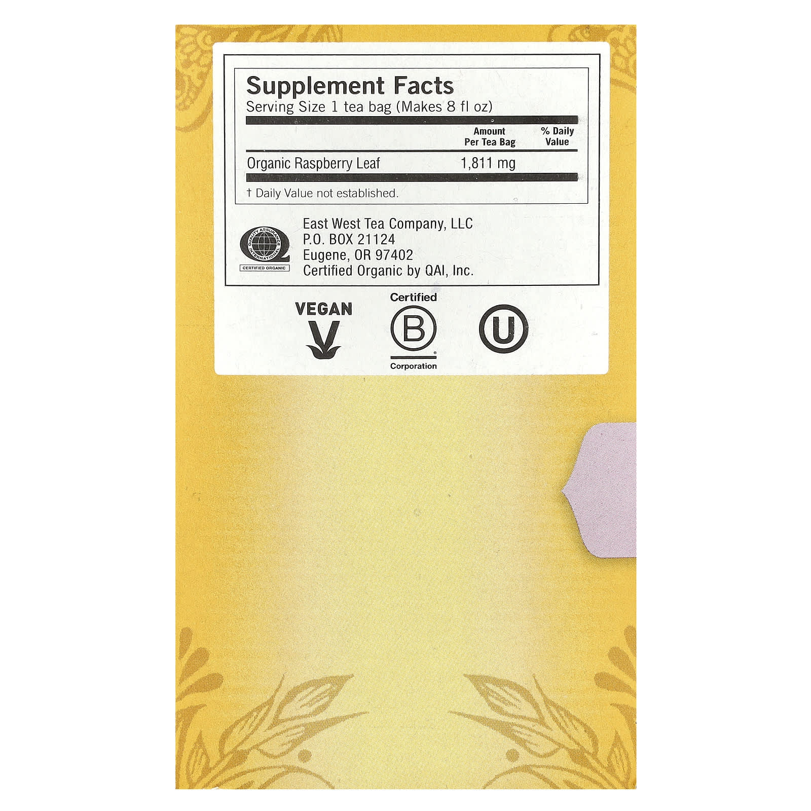 Yogi Tea, Raspberry Leaf, Caffeine Free, 16 Tea Bags,
