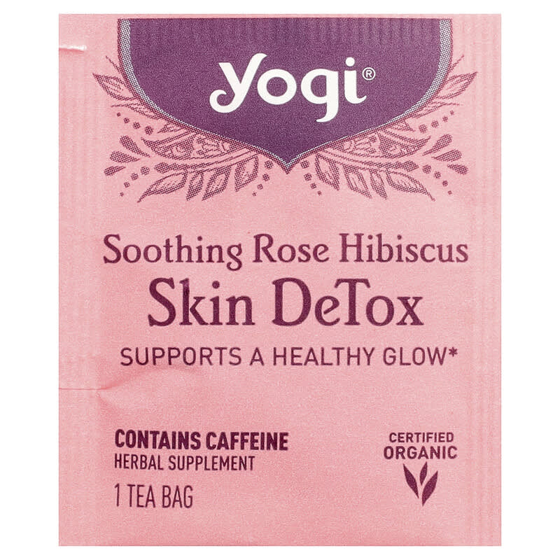 Yogi Tea, Skin DeTox, Soothing Rose Hibiscus, 16 Tea Bags