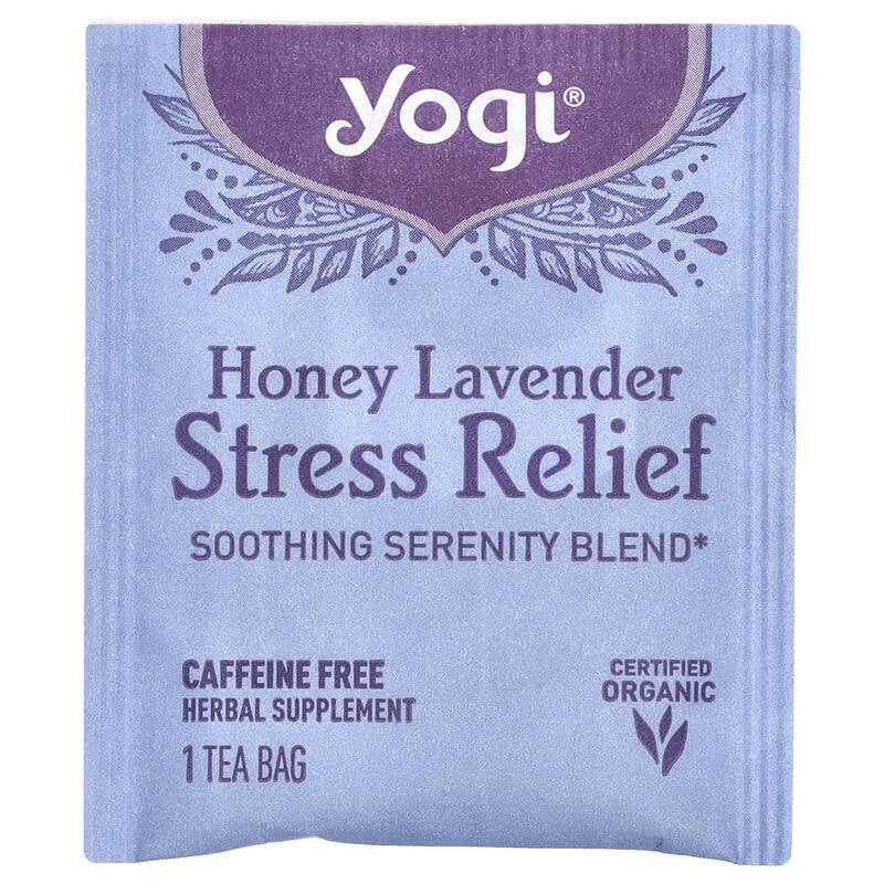 Yogi Tea, Stress Relief, Honey Lavender, Caffeine Free, 16 Tea Bags