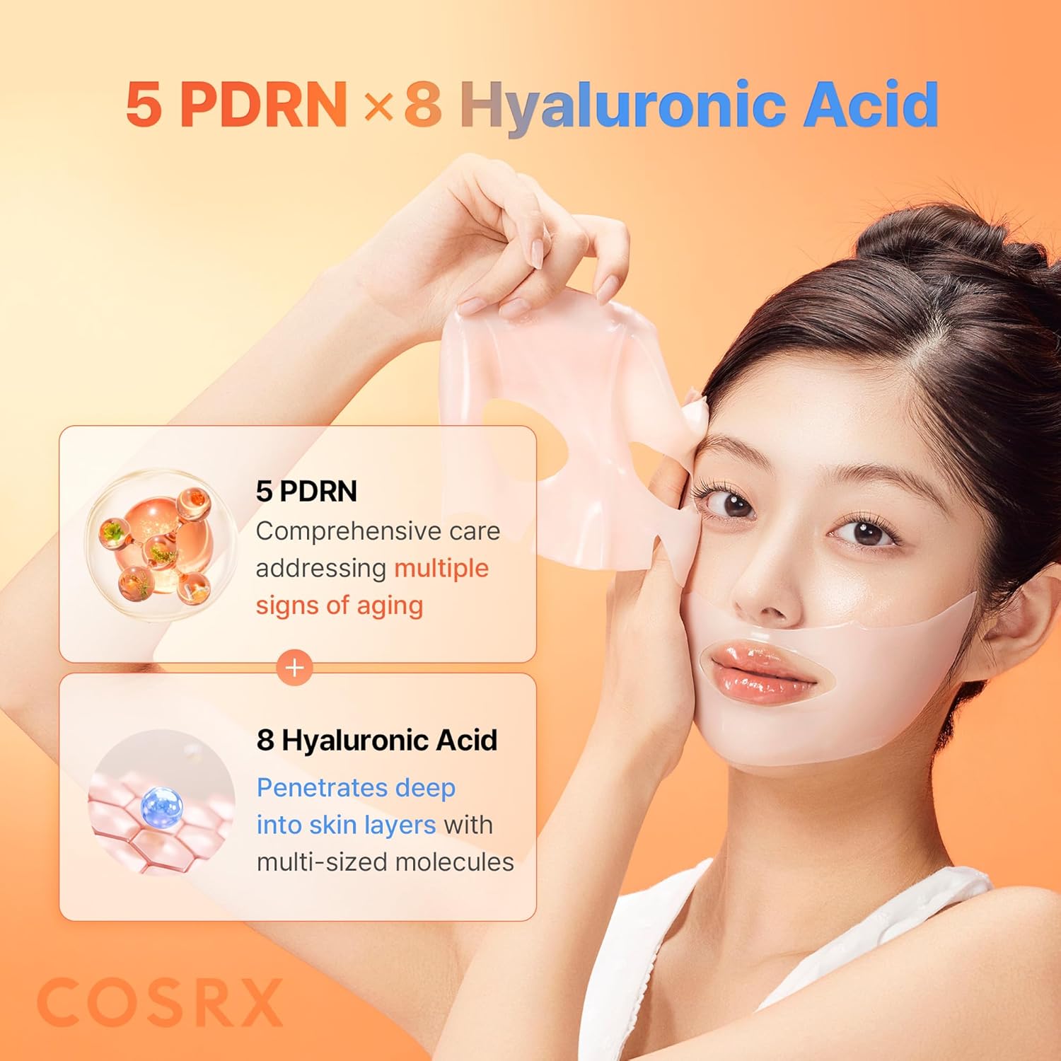 COSRX - 5 PDRN Hyaluronic Acid Vital Hydrating Hydrogel Mask