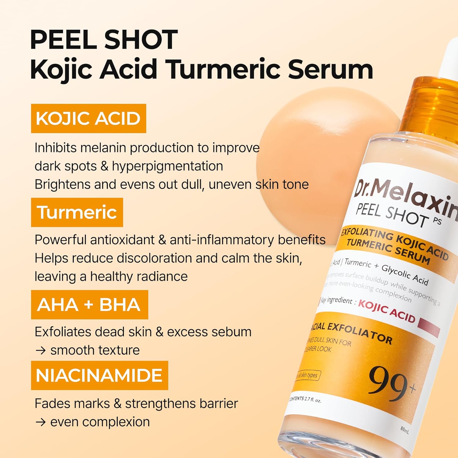 Dr. Melaxin - Peel Shot Kojic Acid Turmeric Serum