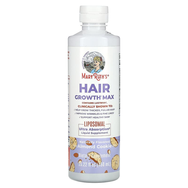 MaryRuth's, Hair Growth Max Liposomal, Almond Biscuit, 15.22 fl oz (450 ml)