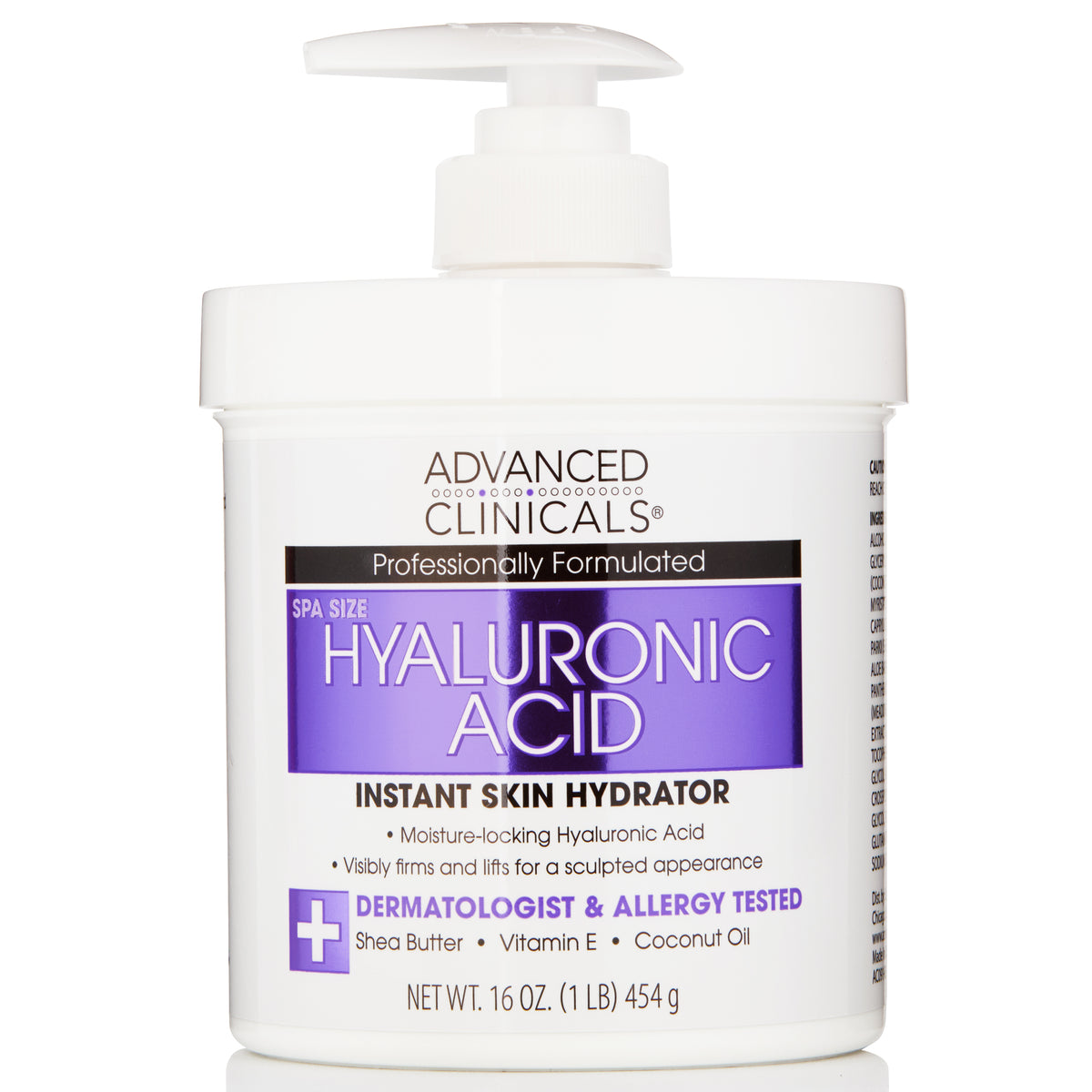 ADVANCED CLINICALS - Hyaluronic Acid Body Cream