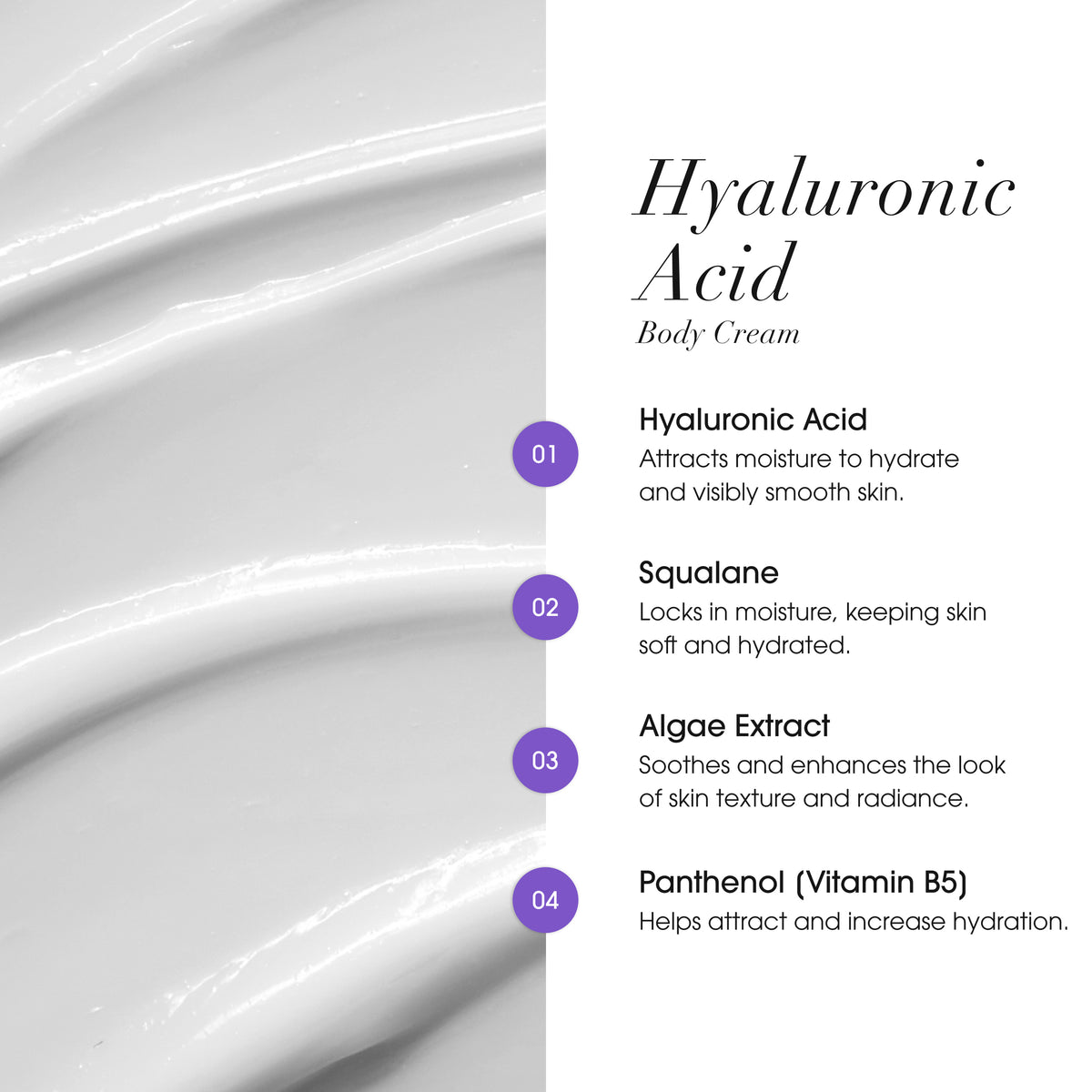 ADVANCED CLINICALS - Hyaluronic Acid Body Cream