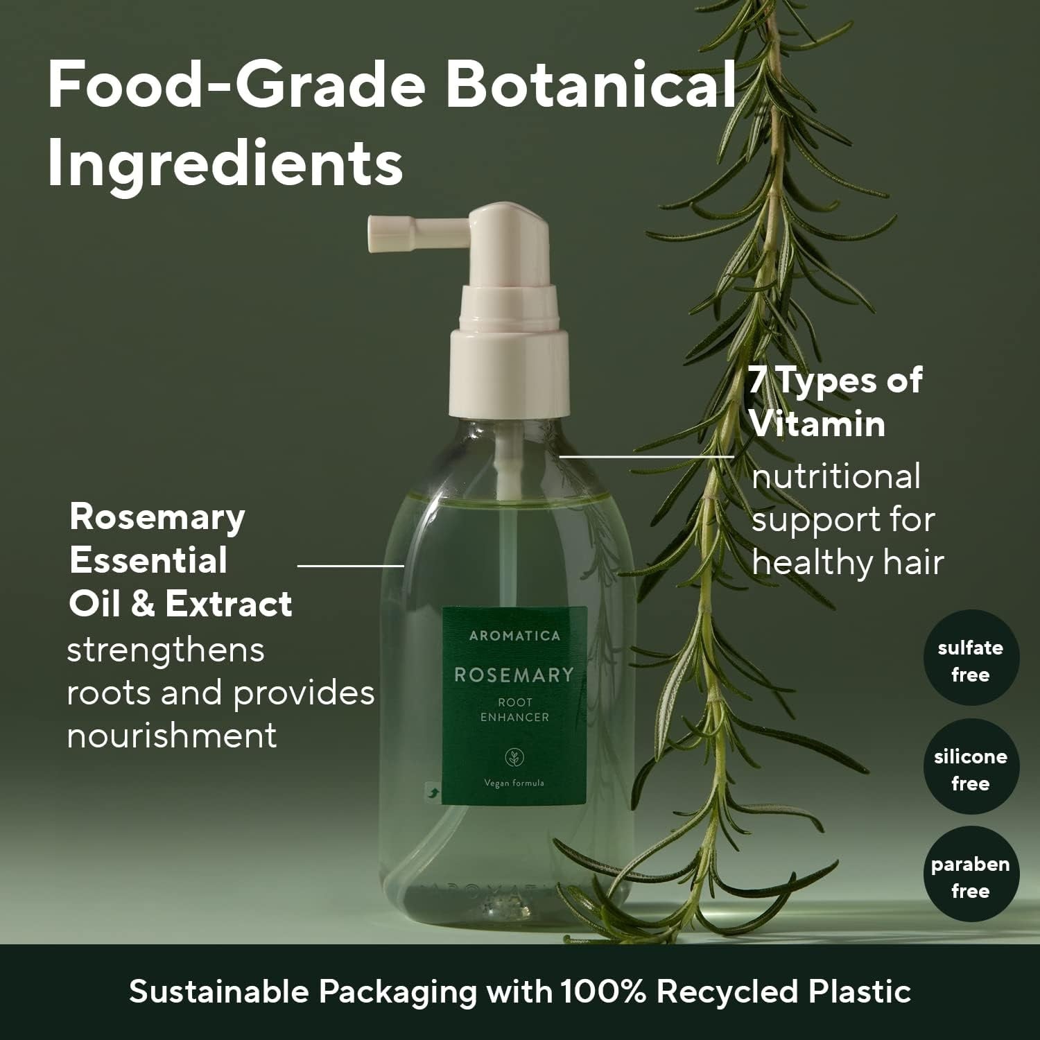 AROMATICA Root Enhancer Rosemary Water for Hair Growth spray