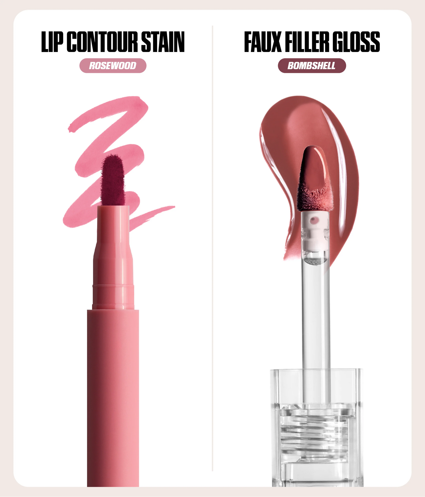 HUDA BEAUTY - MAKEOUT SESH LIP DUO ROSY NUDES