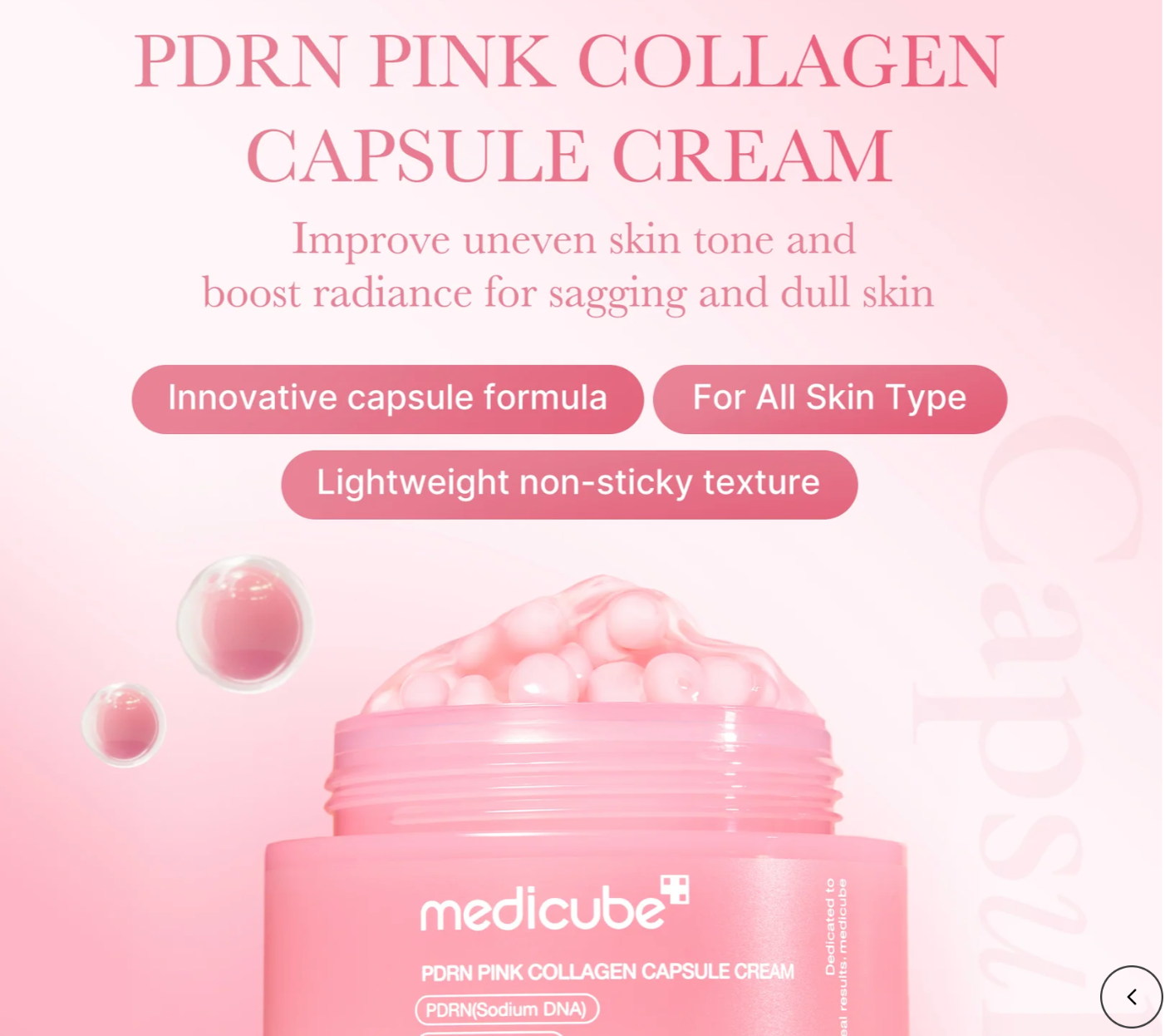 MEDICUBE - PDRN Pink Collagen Capsule Cream