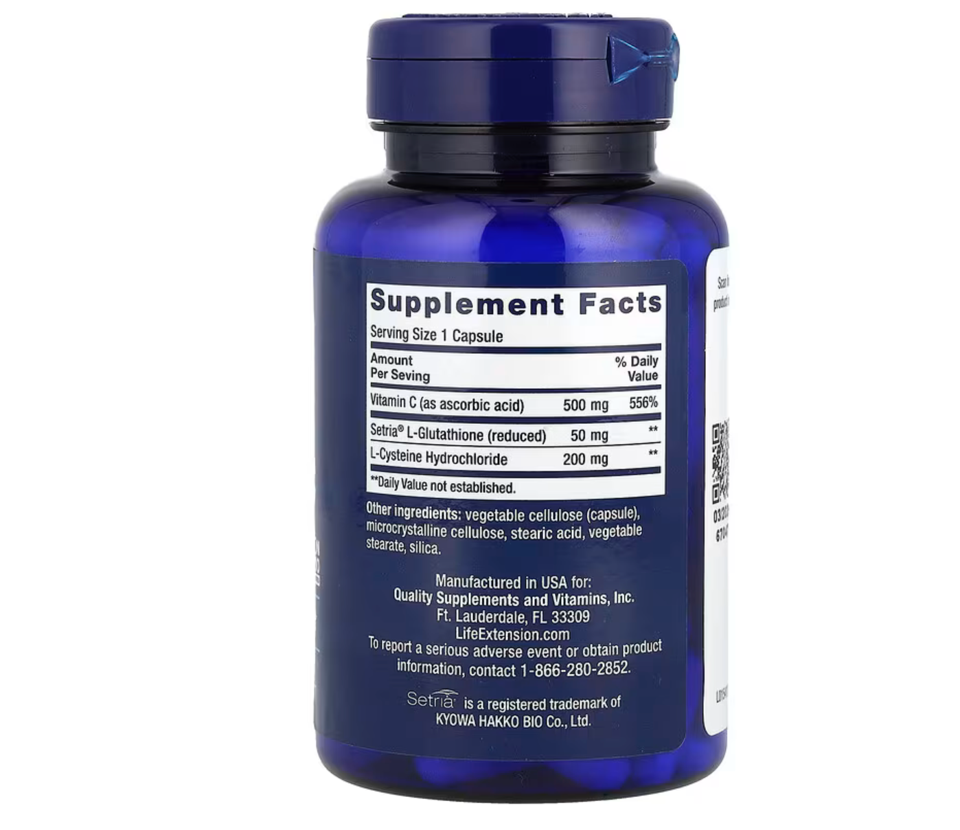 Life Extension, Glutathione, Cysteine & C, 100 Capsules
