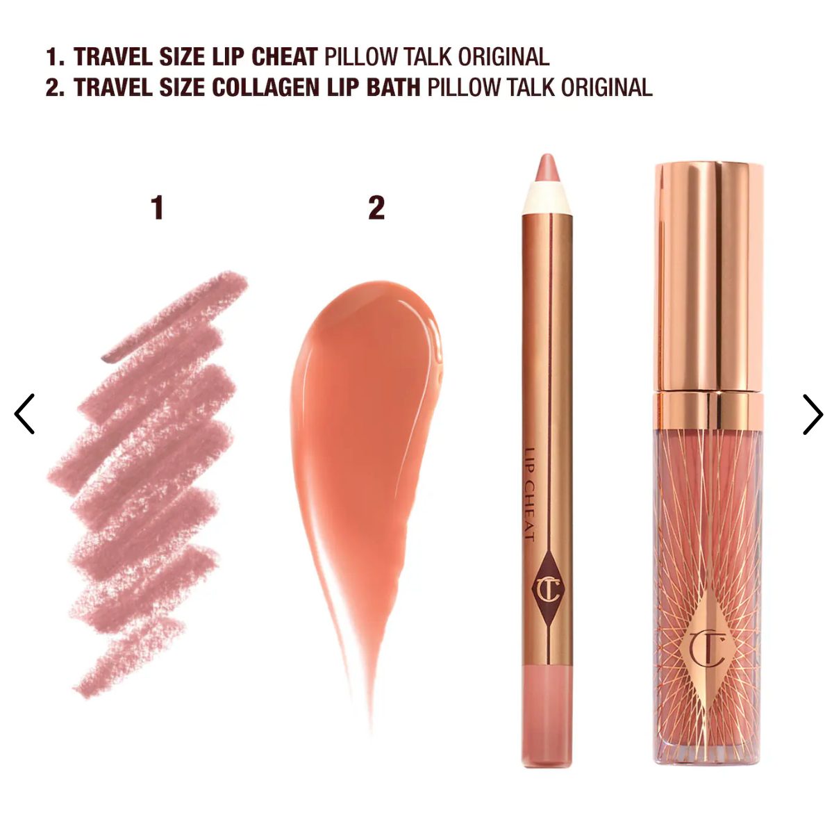 CHARLOTTE TILBURY -  Mini Pillow Talk Glossy Lip Duos