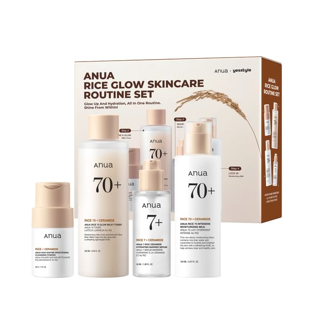 Anua - YesStyle Exclusive Rice Glow Skincare Routine Set