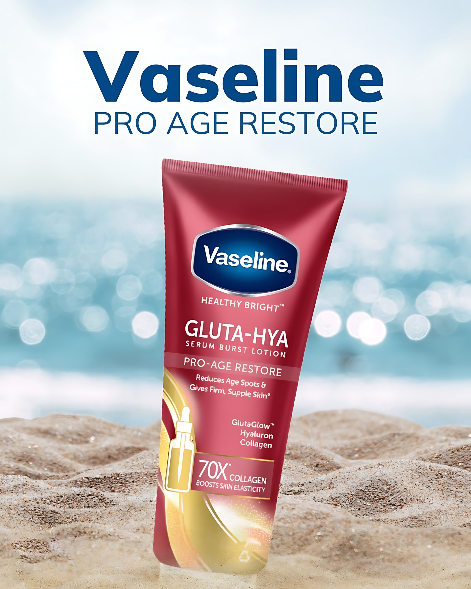 Vaseline - Healthy Bright Gluta-Hya Serum Burst Lotion Pro-Age Restore