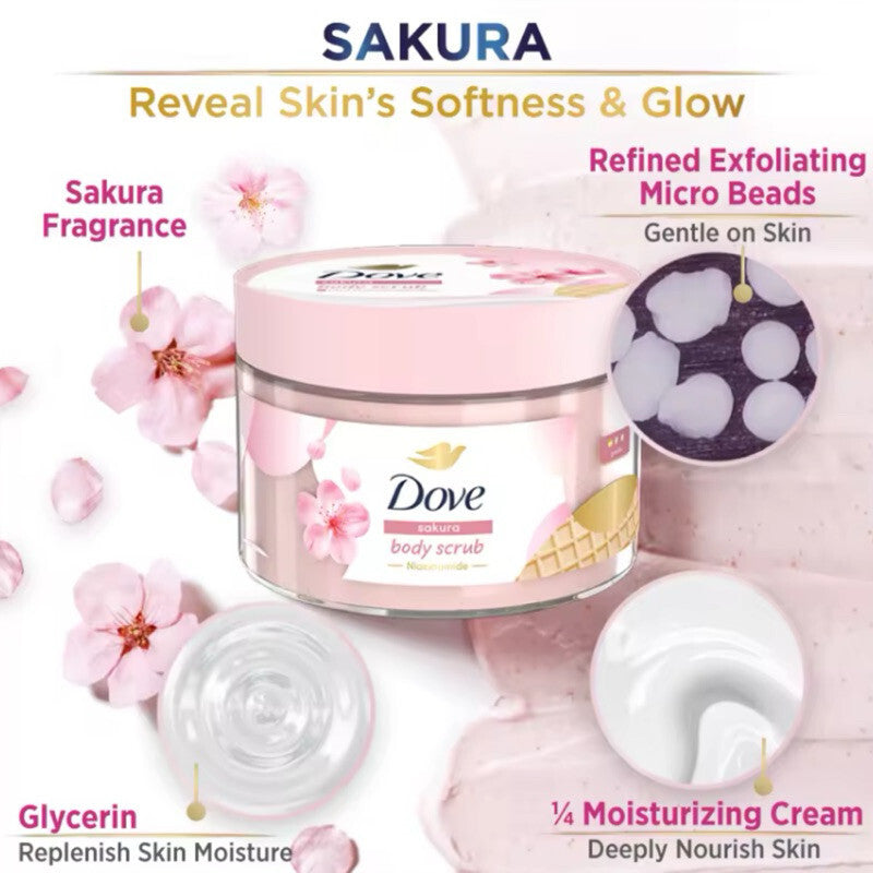 dove japan exfoliating body polish sakura & musk